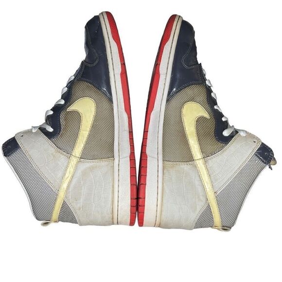 Nike Dunk High Patent Toe Grey Sunburst 317891-011 Size 13 main image 4